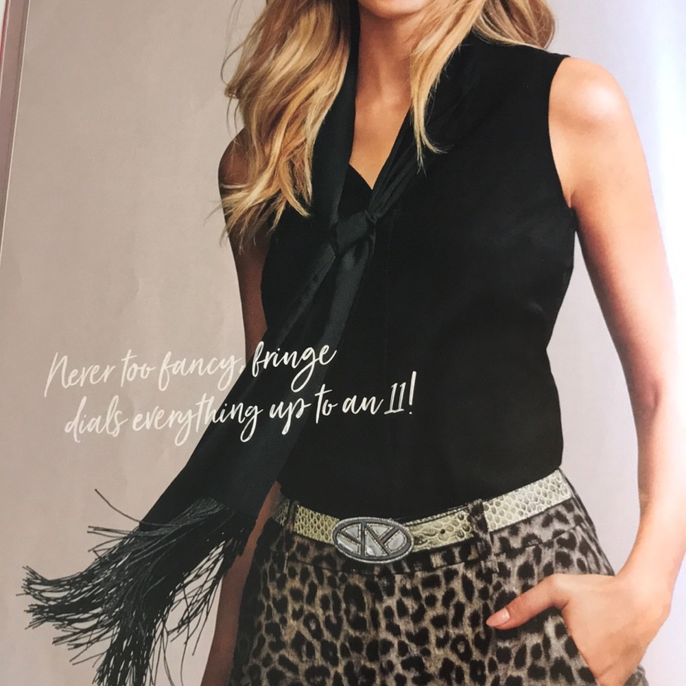 NEW LISTING  Sassy Cabi “Fringe Blouse”